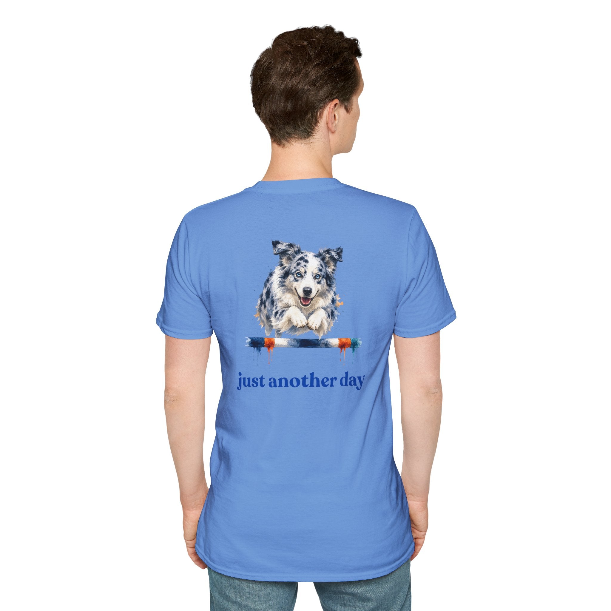 Just Another Day Blue Merle Aussie Agility Tee | Australian Shepherd Dog Sports Shirt