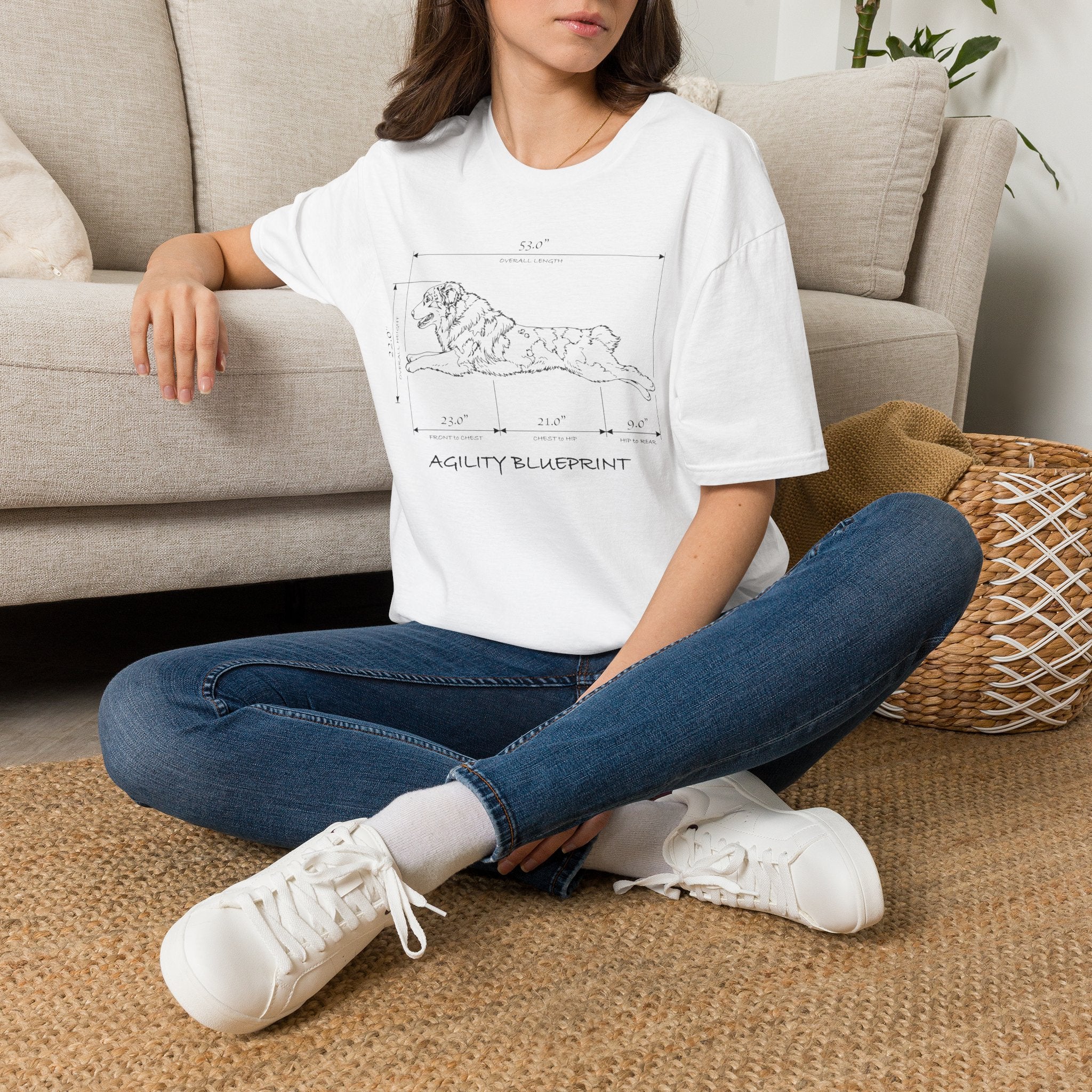 Aussie Specs Blueprint Tee | Australian Shepherd Agility T-Shirt