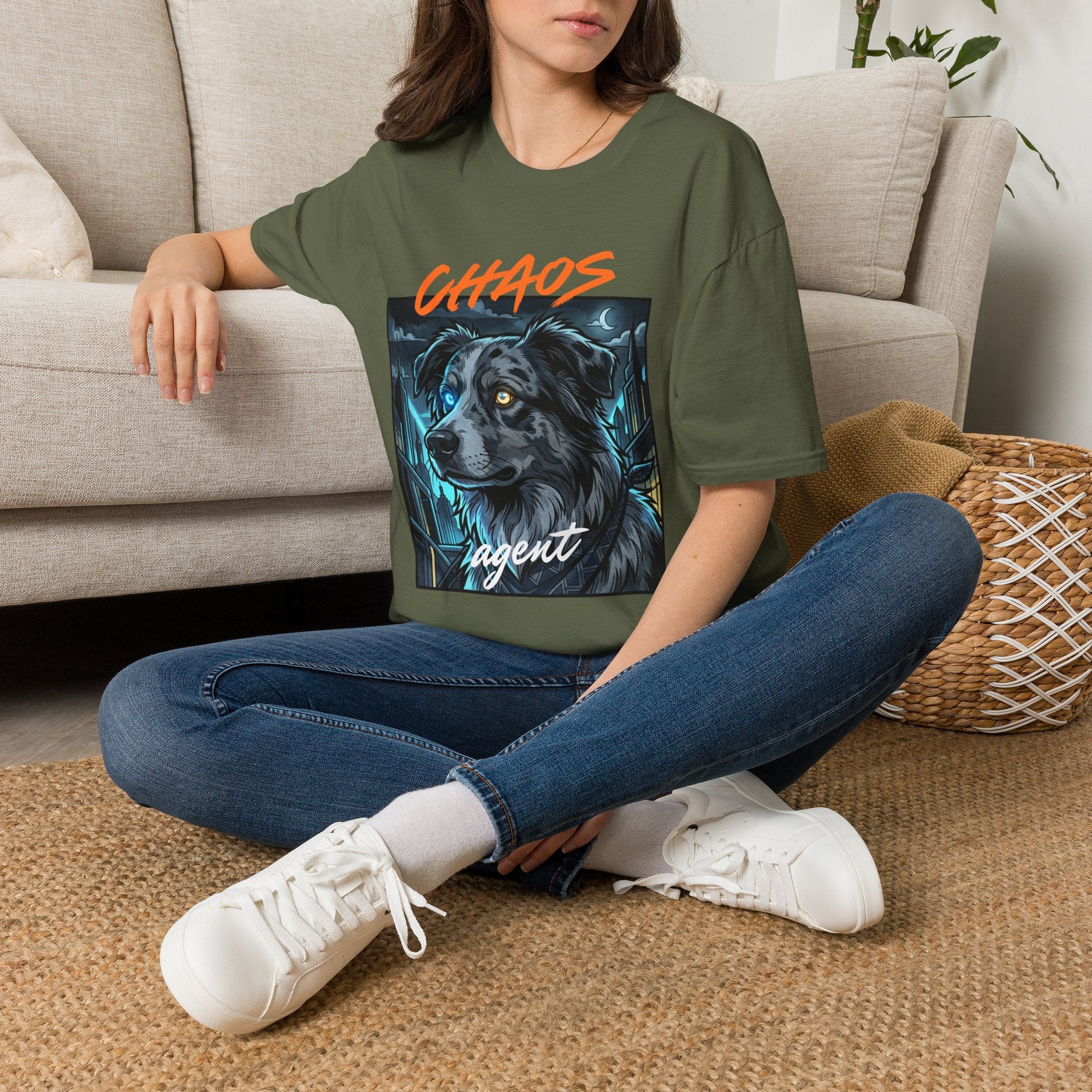 Chaos Agent — Blue Merle Aussie Graphic Tee