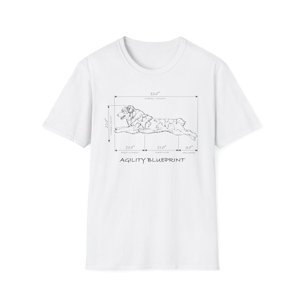 Aussie Specs Blueprint Tee | Australian Shepherd Agility T-Shirt