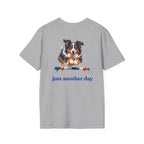 Just Another Day Tri-Color Aussie Agility Tee | Australian Shepherd Dog Sports Shirt