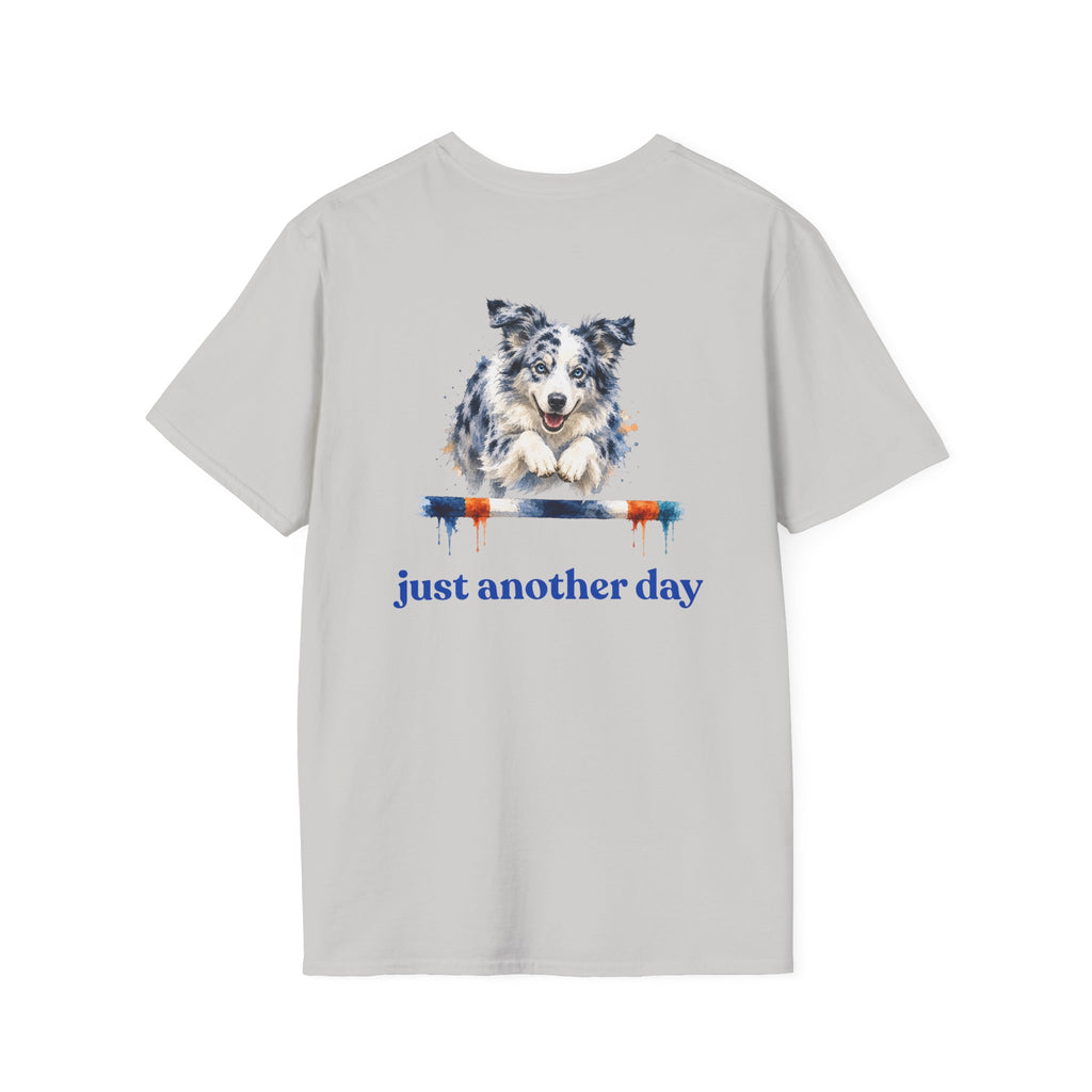Just Another Day Blue Merle Aussie Agility Tee | Australian Shepherd Dog Sports Shirt
