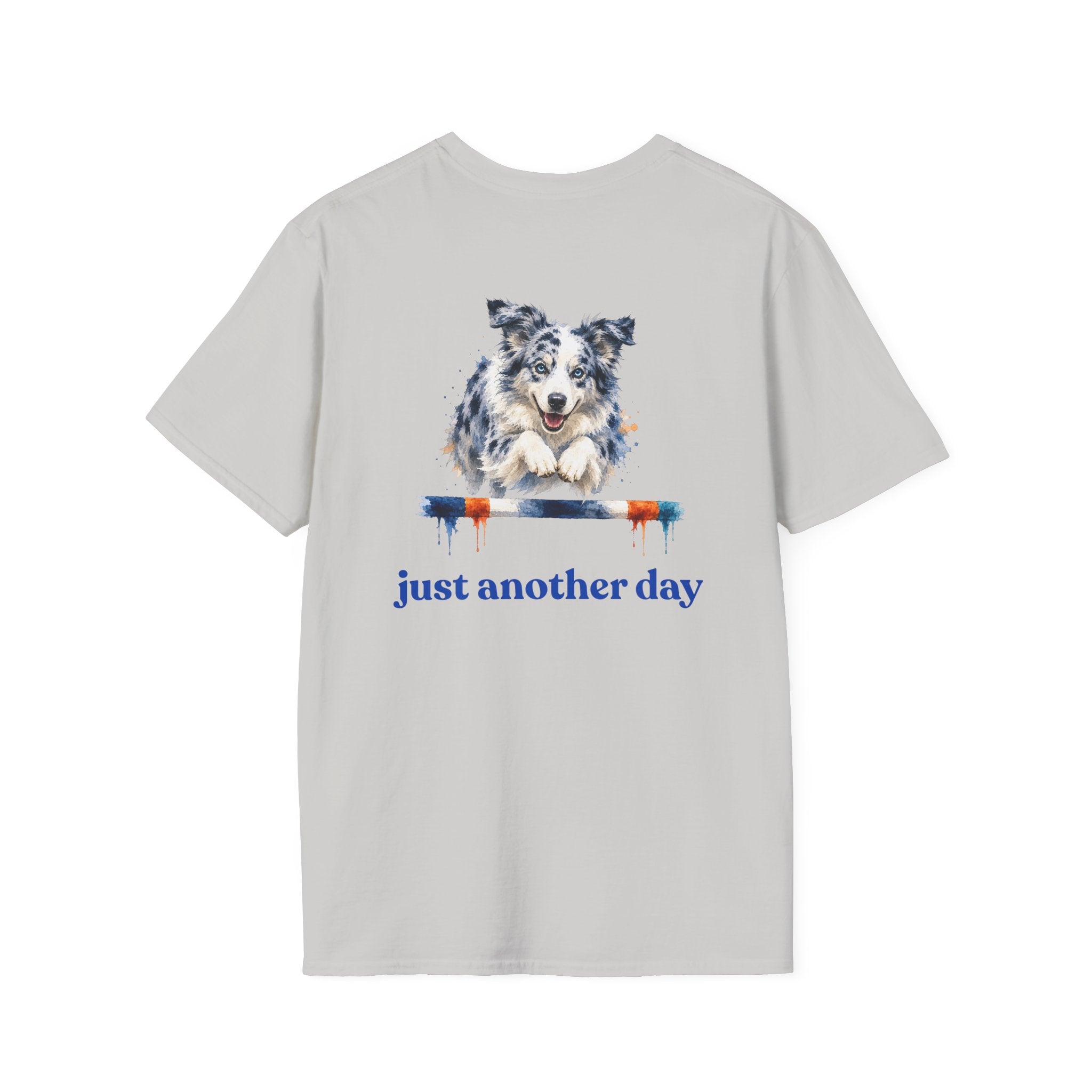 Just Another Day Blue Merle Aussie Agility Tee | Australian Shepherd Dog Sports Shirt