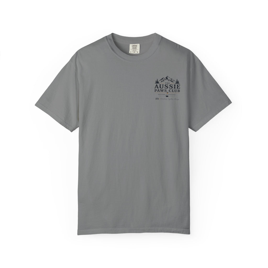 Weekend Warrior Australian Shepherd T-Shirt | Black Tri Aussie Camping Tee | Comfort Colors