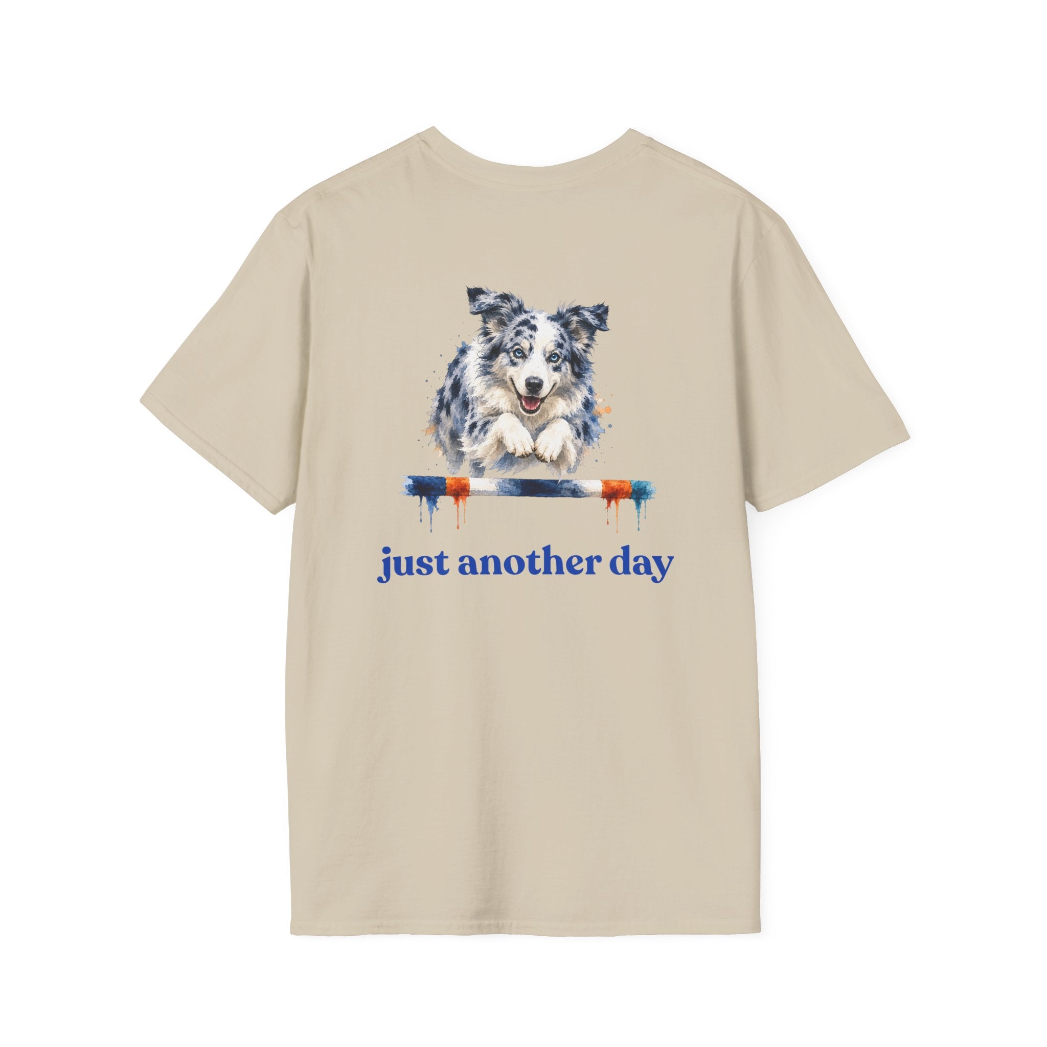 Just Another Day Blue Merle Aussie Agility Tee | Australian Shepherd Dog Sports Shirt