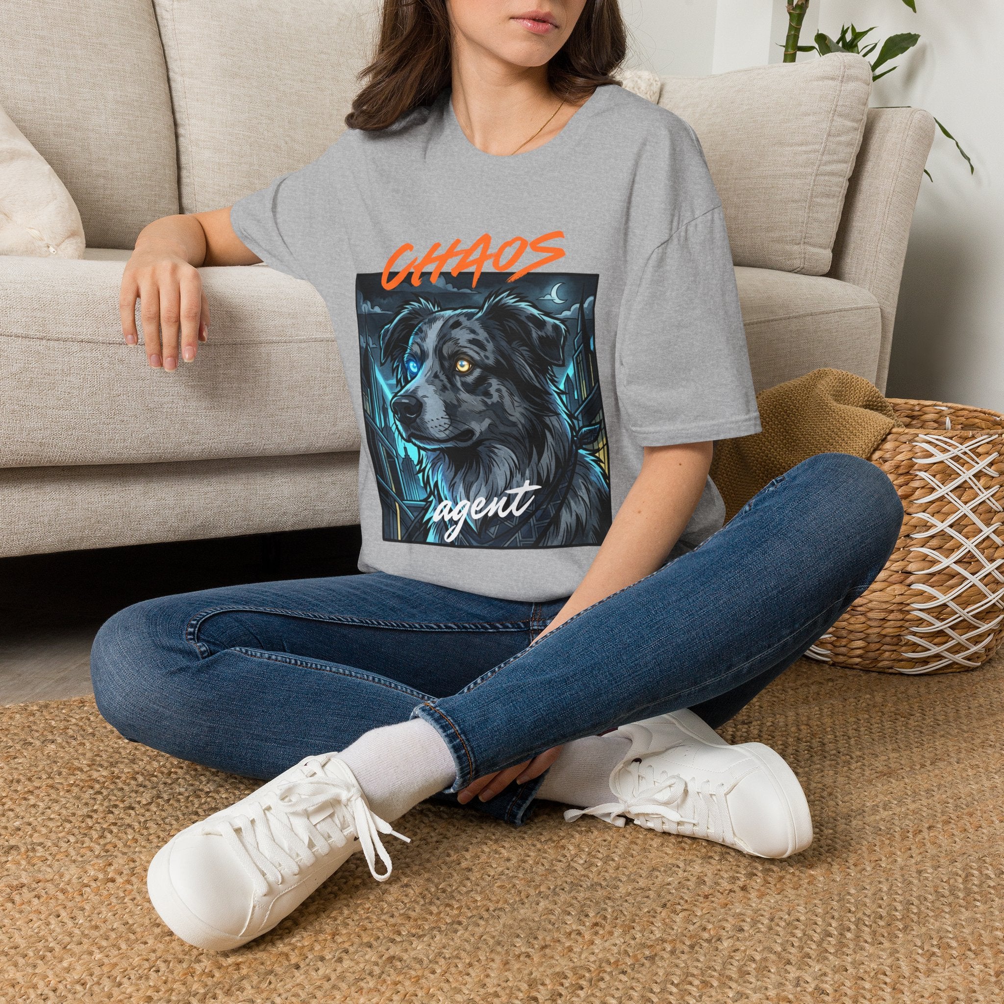 Chaos Agent — Blue Merle Aussie Graphic Tee