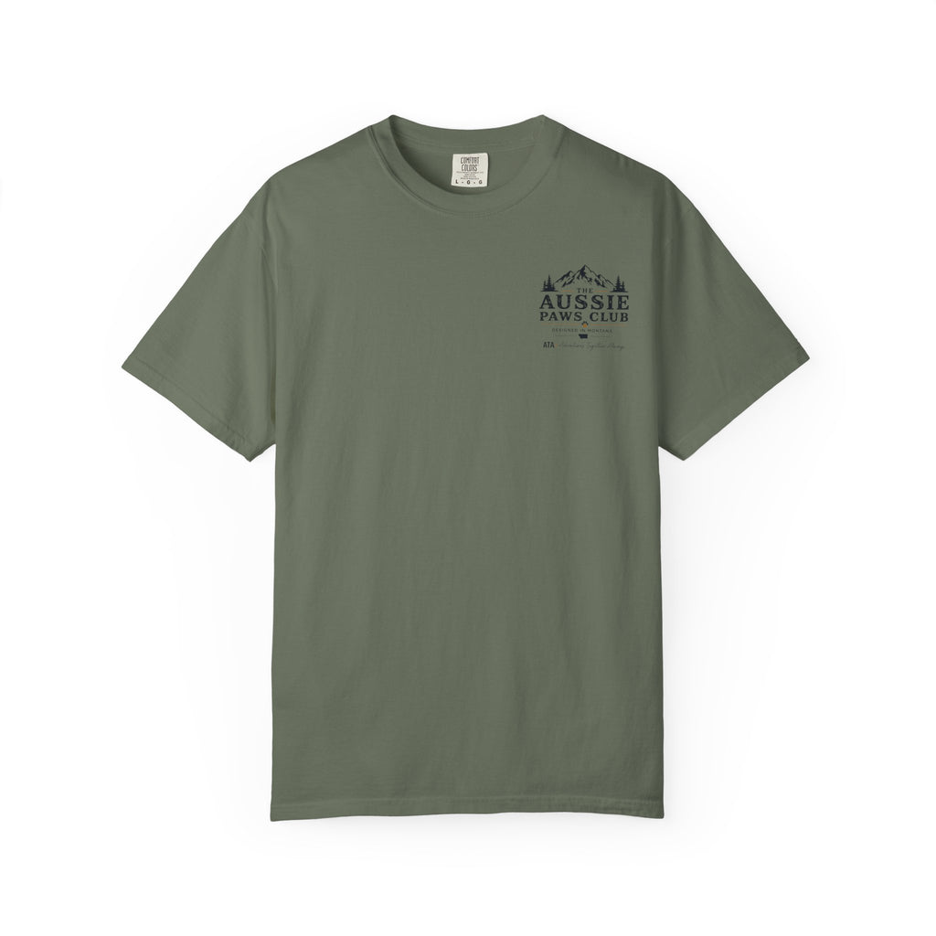 Weekend Warrior Australian Shepherd T-Shirt | Black Tri Aussie Camping Tee | Comfort Colors