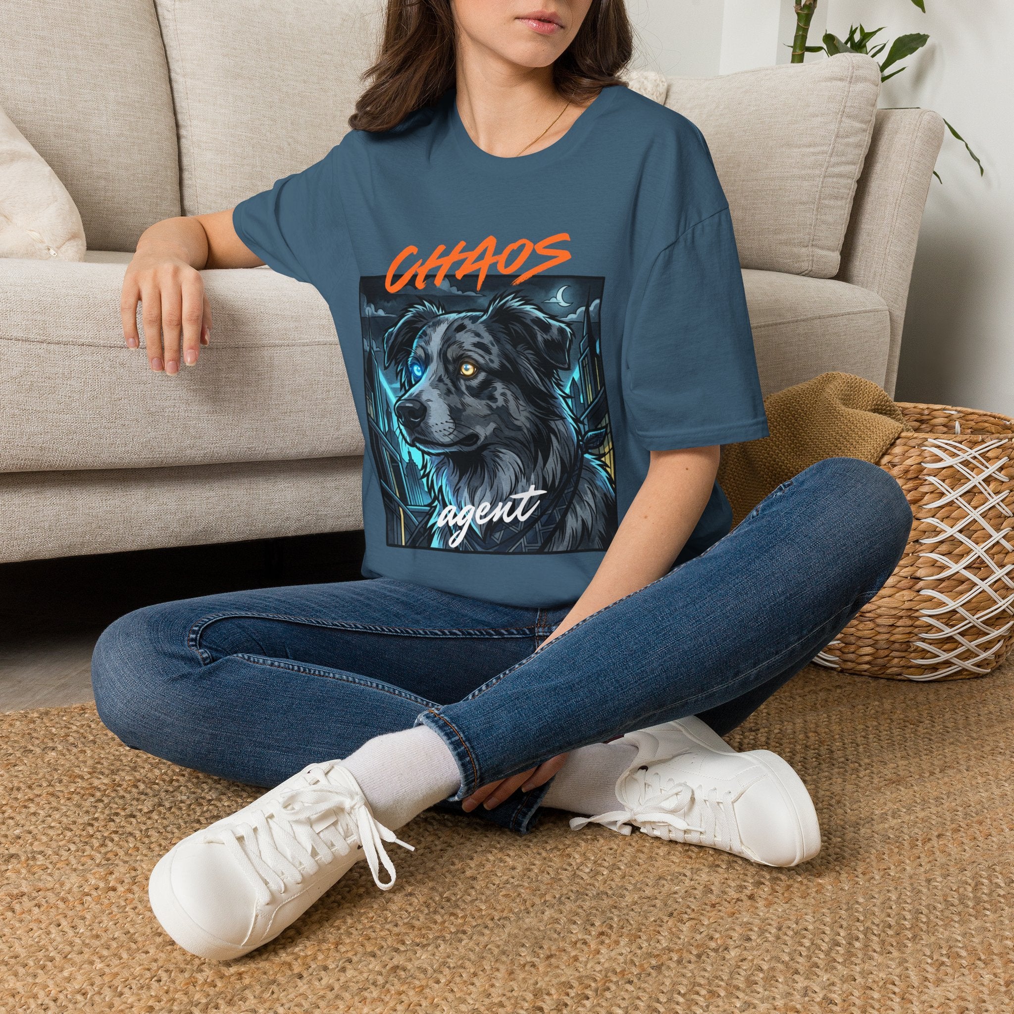 Chaos Agent — Blue Merle Aussie Graphic Tee