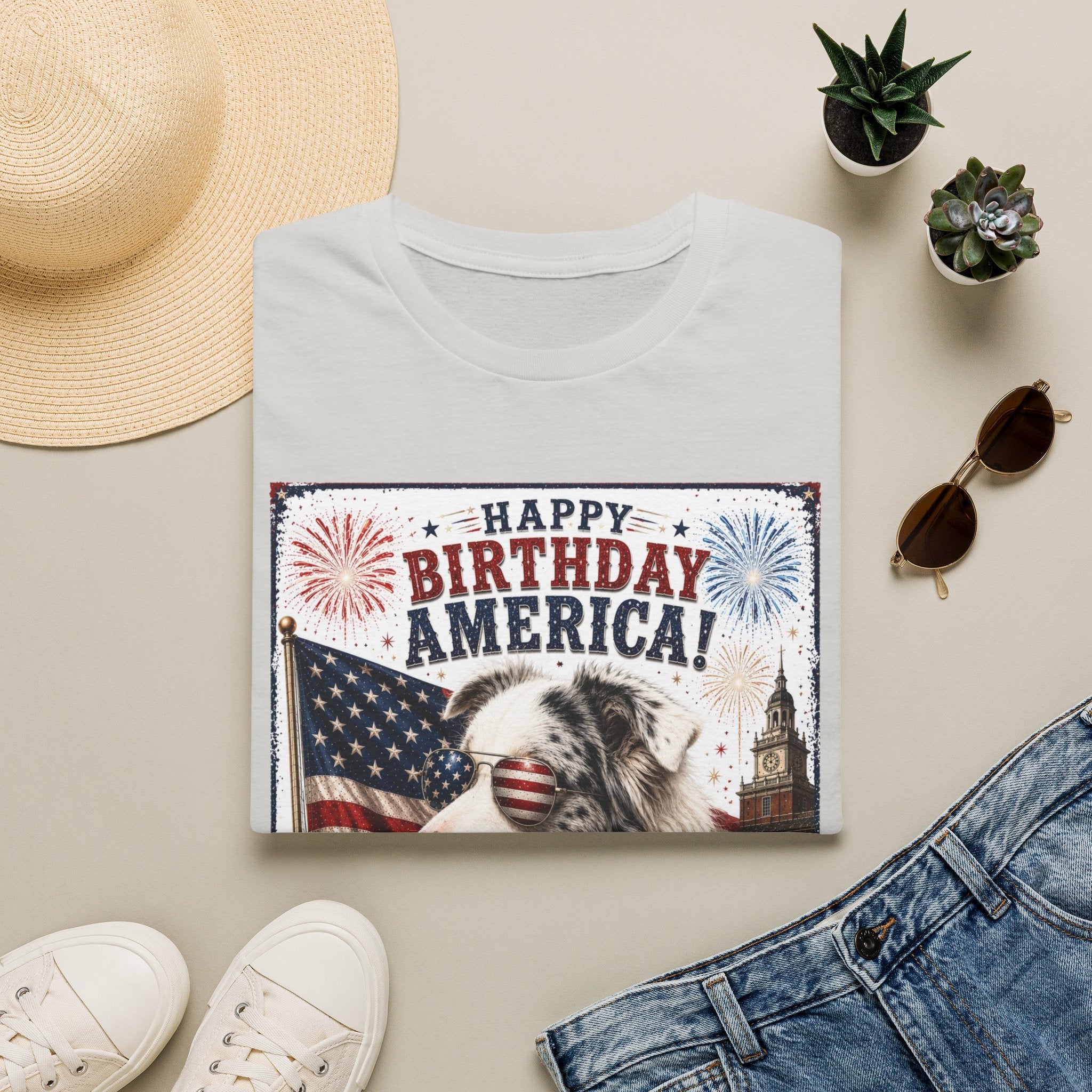 Blue Merle Australian Shepherd Patriotic Shirt | 250th Anniversary Aussie Tee (1776–2026)
