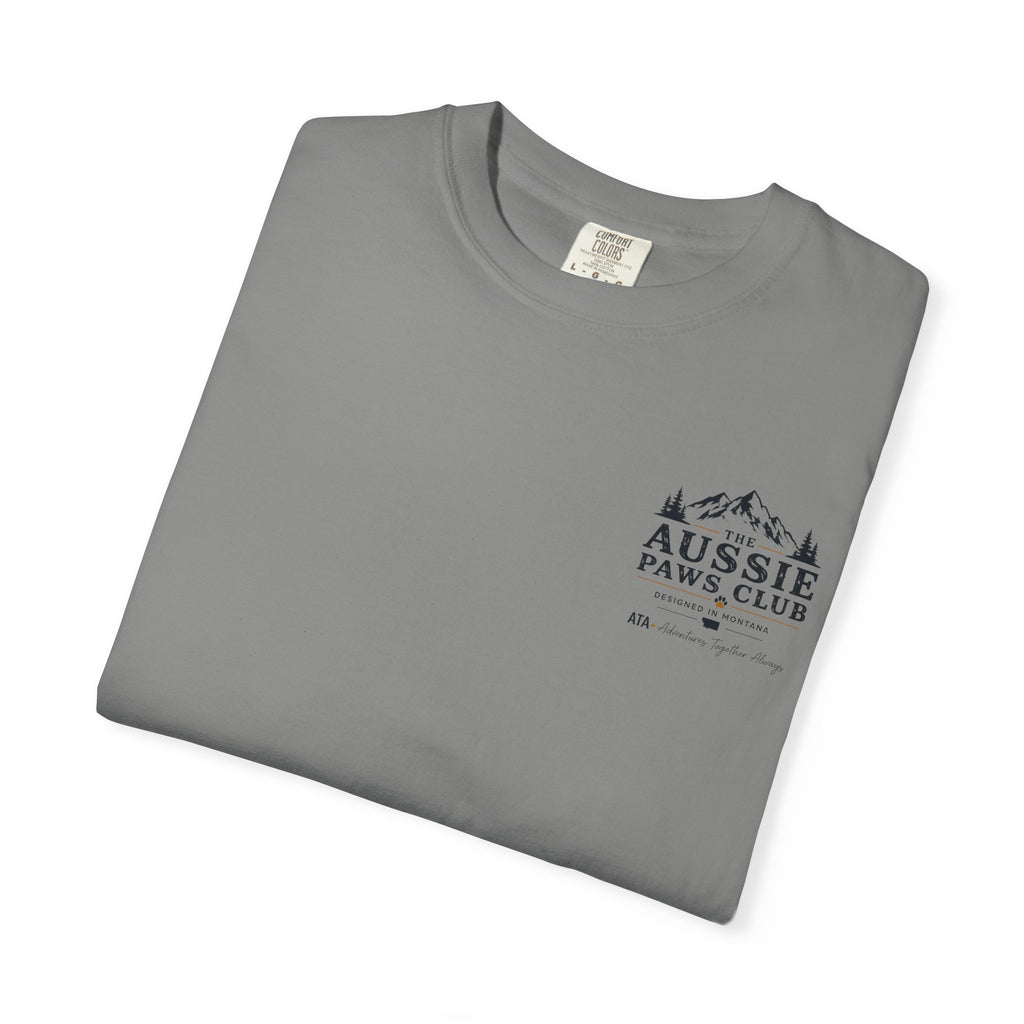 Weekend Warrior Australian Shepherd T-Shirt | Blue Merle Aussie Camping Tee | Comfort Colors