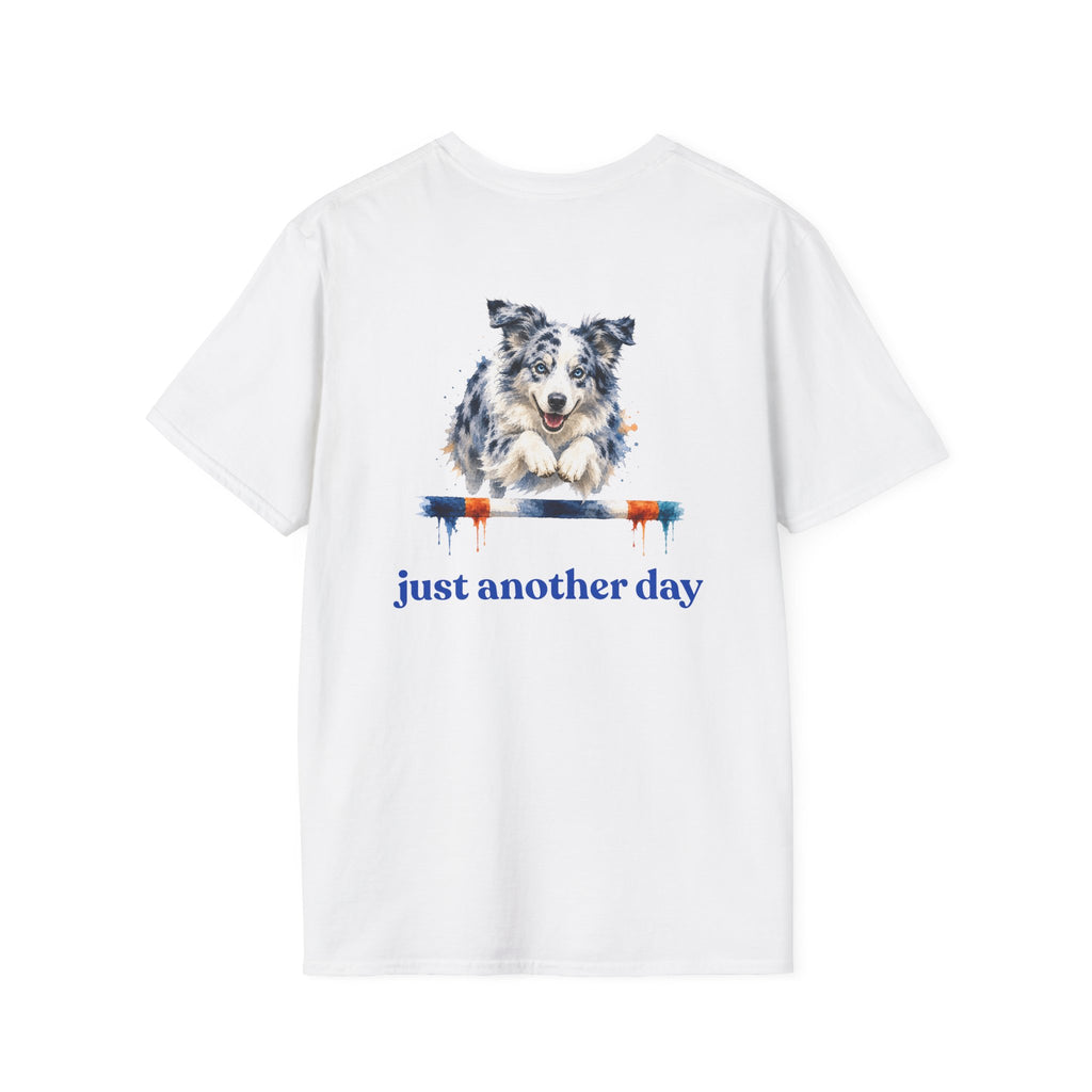 Just Another Day Blue Merle Aussie Agility Tee | Australian Shepherd Dog Sports Shirt