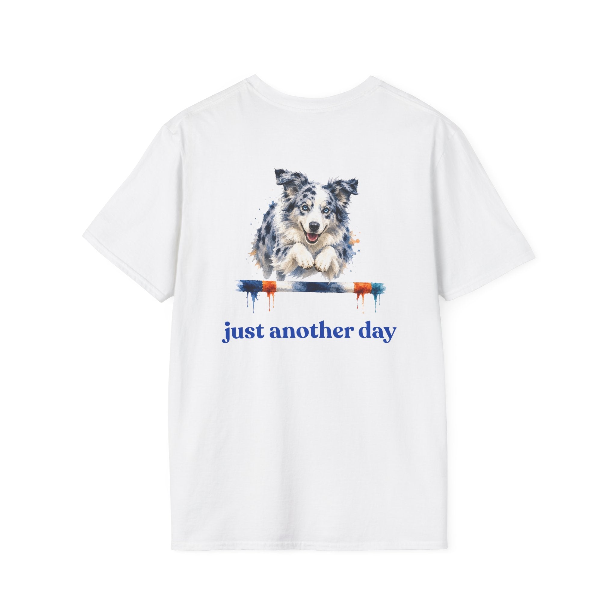 Just Another Day Blue Merle Aussie Agility Tee | Australian Shepherd Dog Sports Shirt