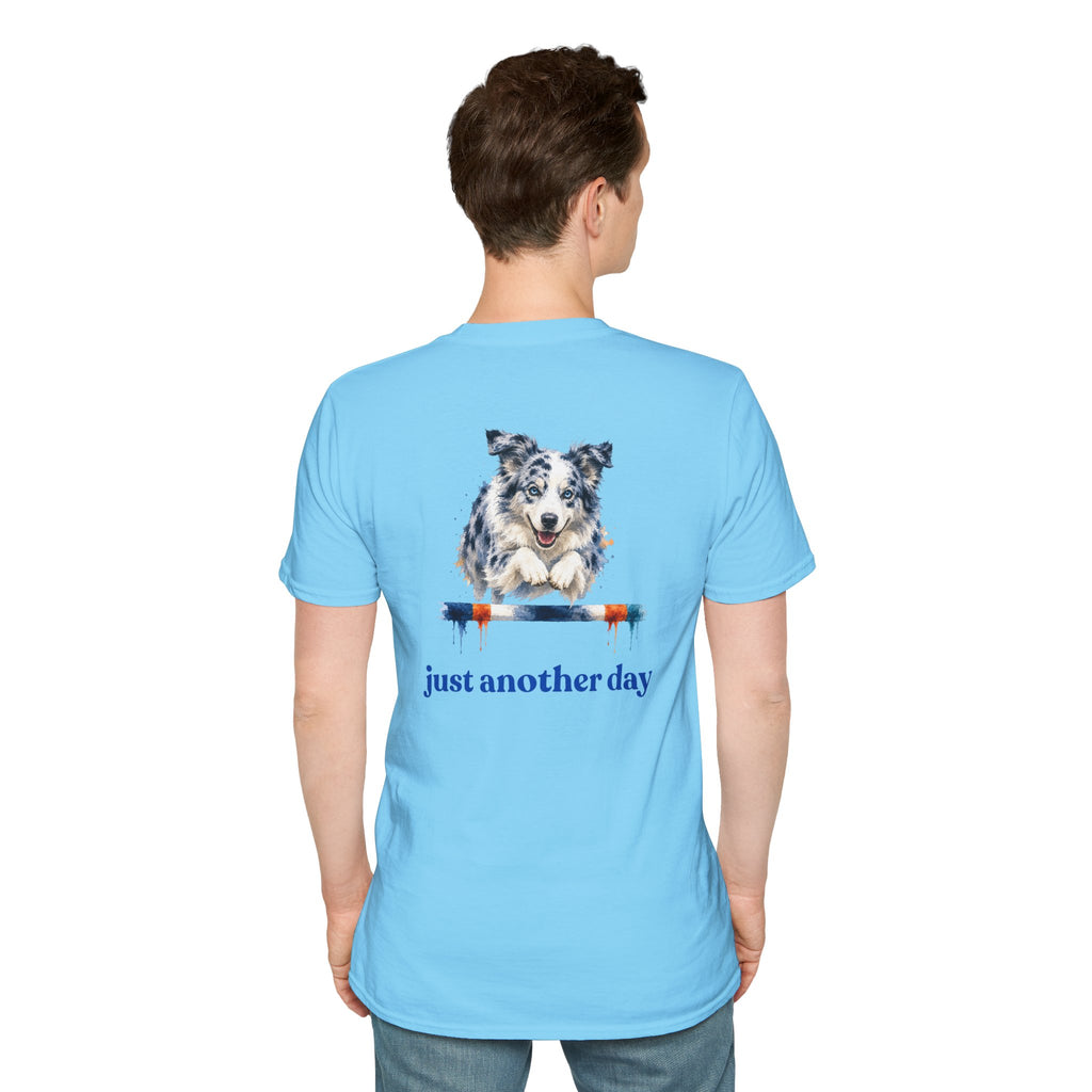 Just Another Day Blue Merle Aussie Agility Tee | Australian Shepherd Dog Sports Shirt