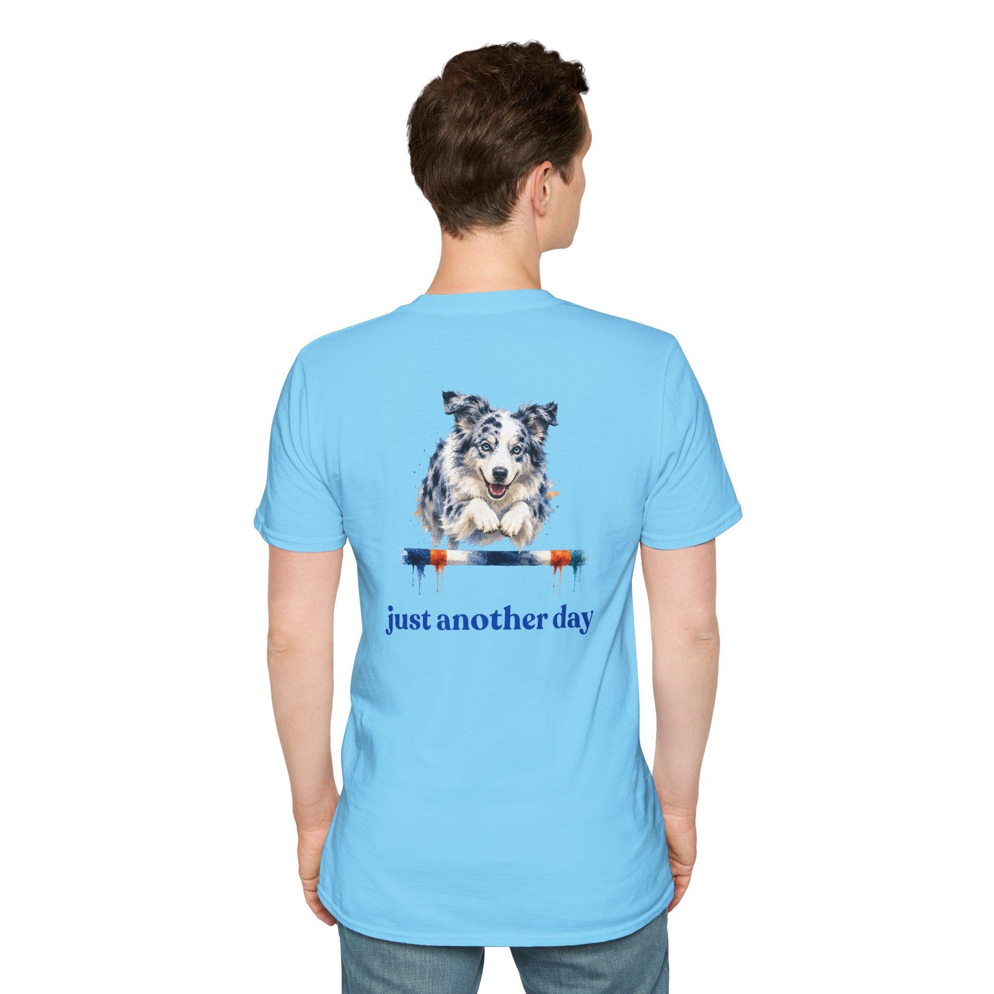 Just Another Day Blue Merle Aussie Agility Tee | Australian Shepherd Dog Sports Shirt