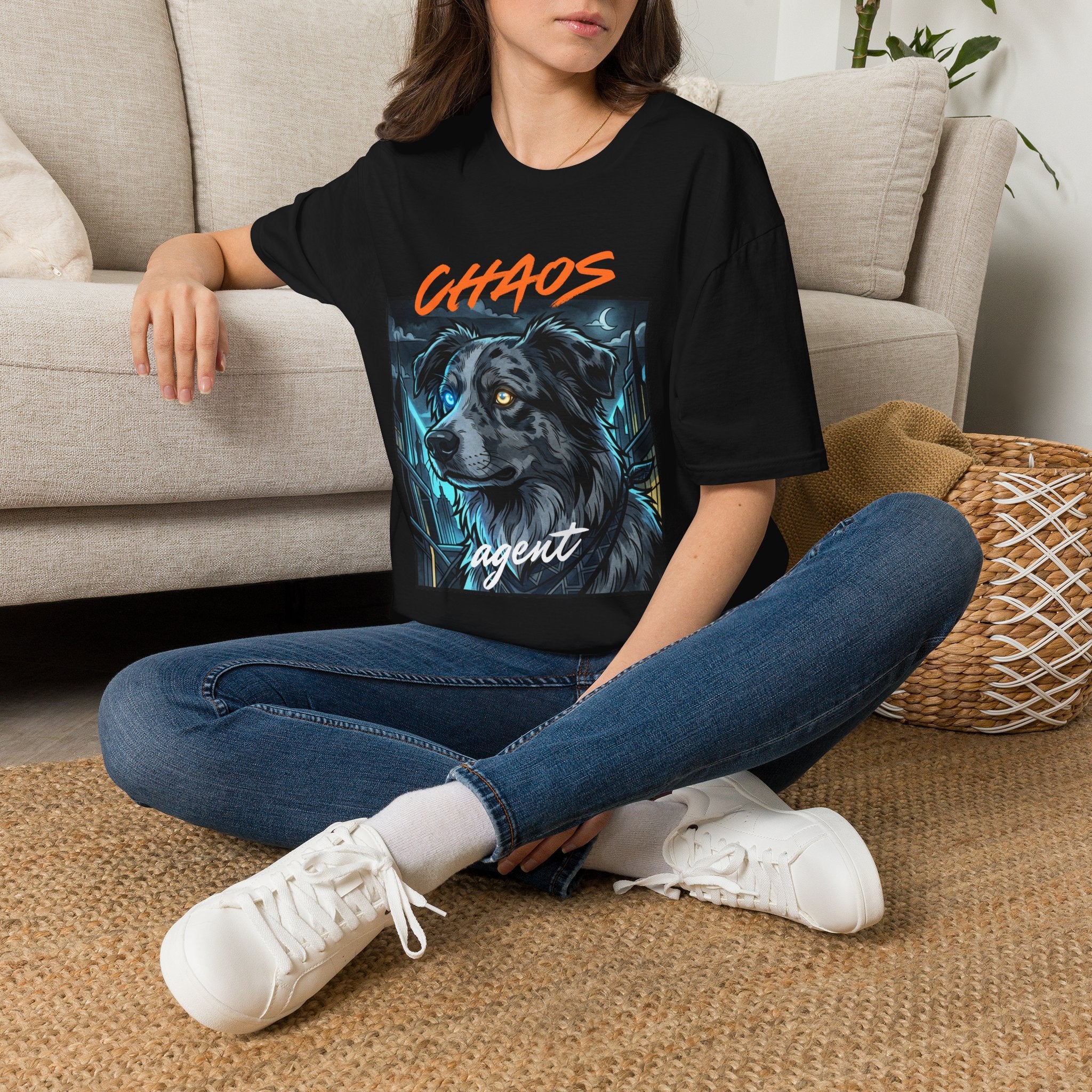 Chaos Agent — Blue Merle Aussie Graphic Tee