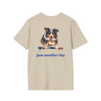 Just Another Day Tri-Color Aussie Agility Tee | Australian Shepherd Dog Sports Shirt