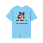 Just Another Day Tri-Color Aussie Agility Tee | Australian Shepherd Dog Sports Shirt
