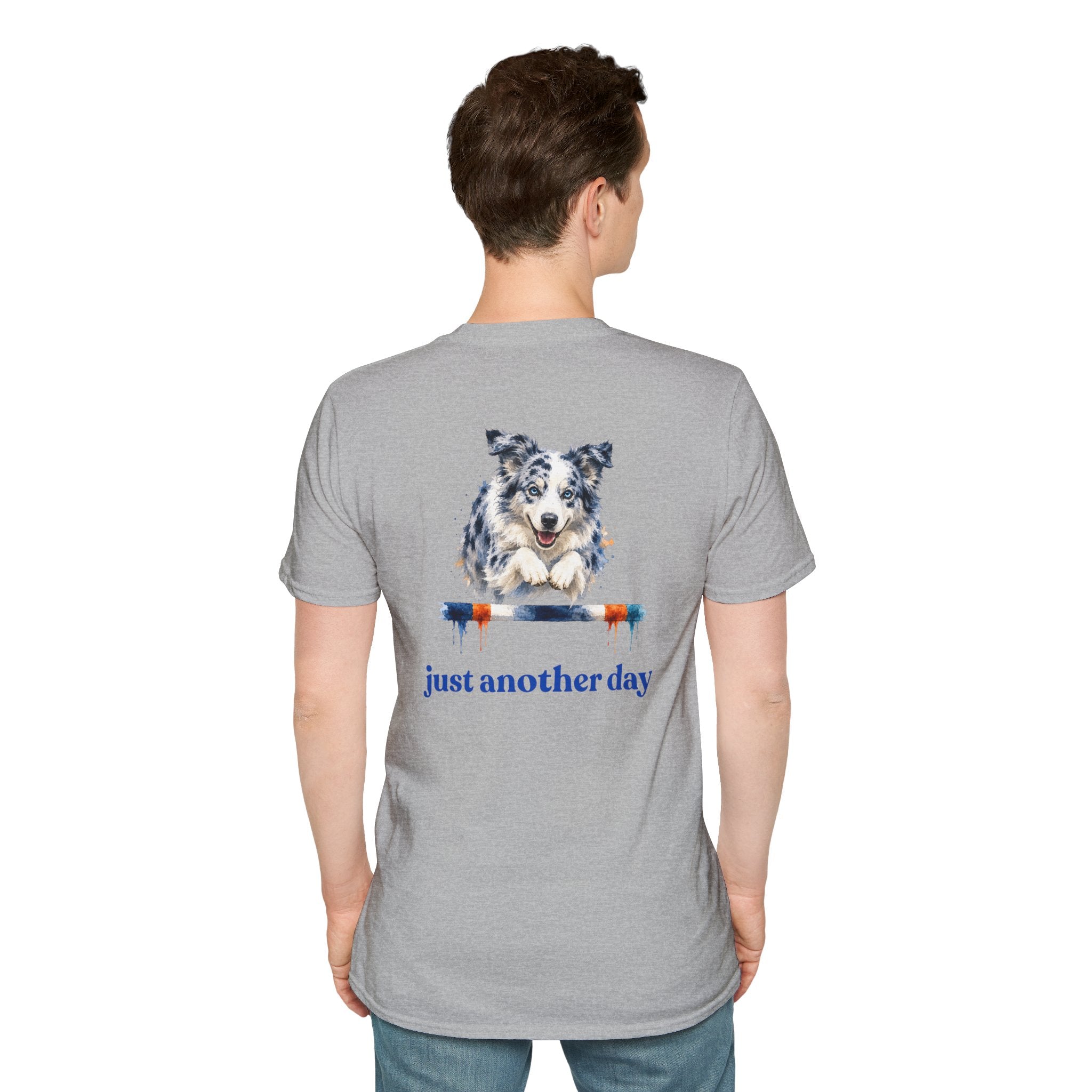 Just Another Day Blue Merle Aussie Agility Tee | Australian Shepherd Dog Sports Shirt