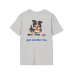 Just Another Day Tri-Color Aussie Agility Tee | Australian Shepherd Dog Sports Shirt
