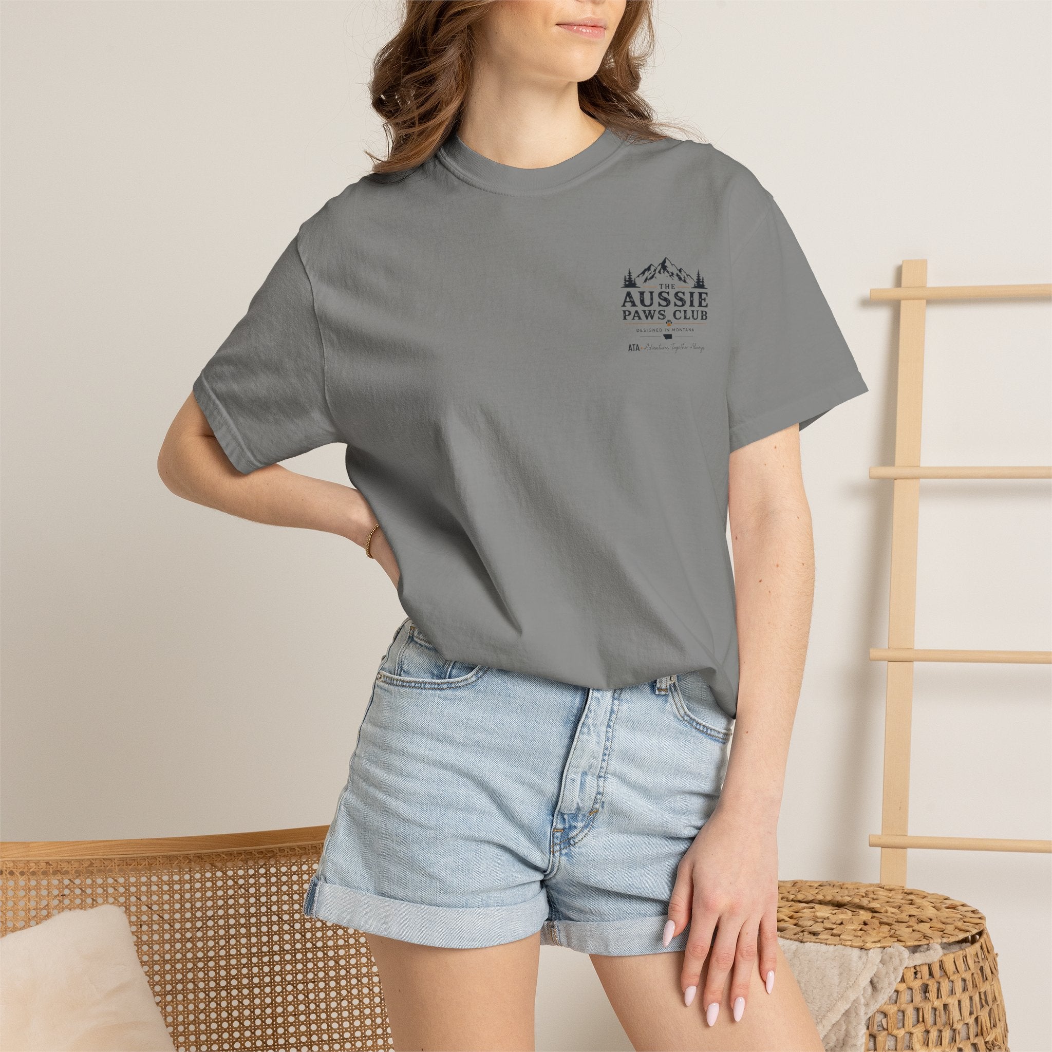 Weekend Warrior Australian Shepherd T-Shirt | Blue Merle Aussie Camping Tee | Comfort Colors