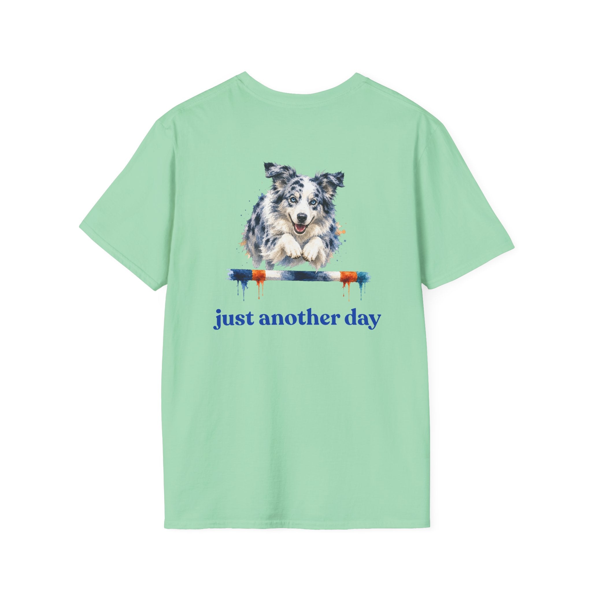 Just Another Day Blue Merle Aussie Agility Tee | Australian Shepherd Dog Sports Shirt
